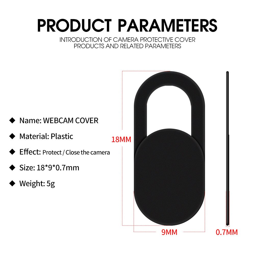 Cache-webcam coulissant en plastique, universel, anti-espion, pour ordinateur portable, ipad, macbook, tablette, autocollant de confidentialité