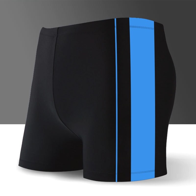 Honeymoon Swimwear Men&#39;s Boxer Sexy Swimsuit Large Color Matching Swimming Trunks: Lake Blue