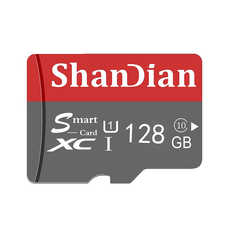 ShanDian mini karta TF szybka klasa 10 8GB 128GB 32GB karta pamięci Tarjeta wysokiej jakości karta Lampa błyskowa 16GB 64GB karta sprytny-sd: 128 gb