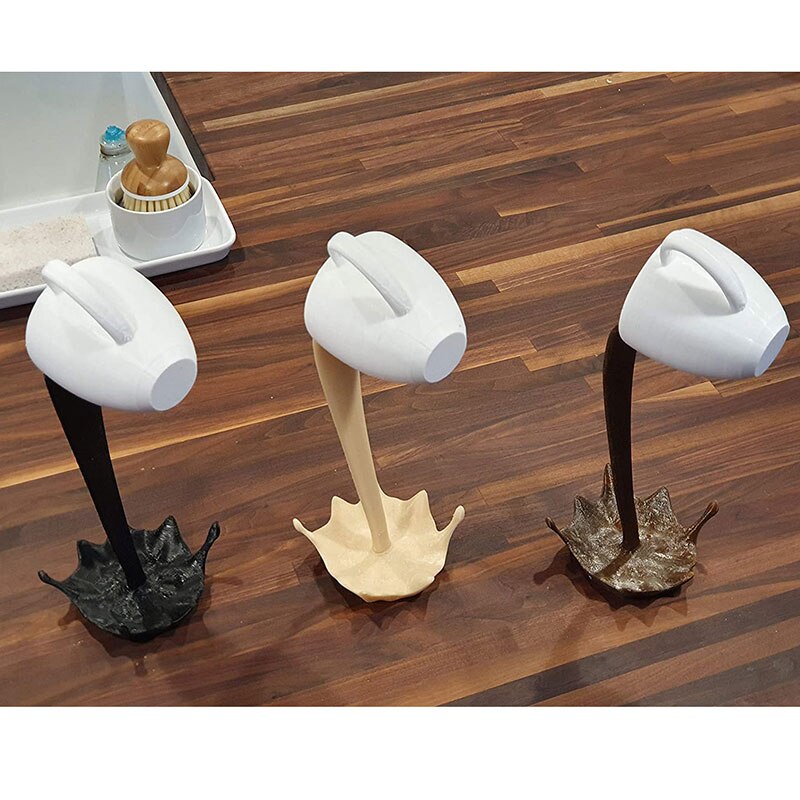 Floating Spilling Coffee Cup Sculpture Kitchen Dec... – Grandado