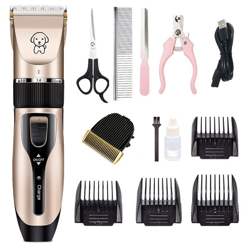 Usb Oplaadbare Batterijen Tondeuse Hond Haar Snijmachine Gesneden Door Cutter Trimmer Grooming Razor Voor Dieren Honden Katten: 4