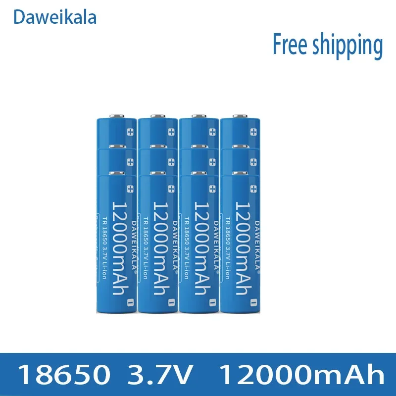 18650 3.7V 12000mAh Rechargeable Battery for Flashlight Torch Headlamp Li-ion Rechargeable Battery: Yellow