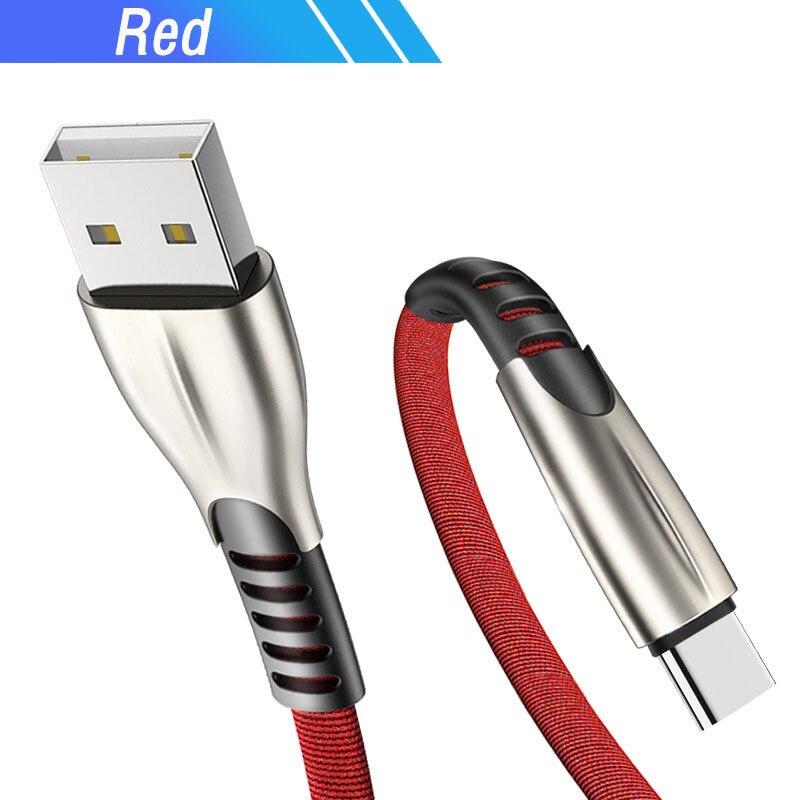 USB Type C Snel Opladen Kabel Voor huawei p30 P20 mate 30 Samsung Galaxy S10 A50 A80 Note 10 Plus 3m 2m Usb Kabel Type C Cabo Usb-c: Red Type C Cable / 200cm cable only