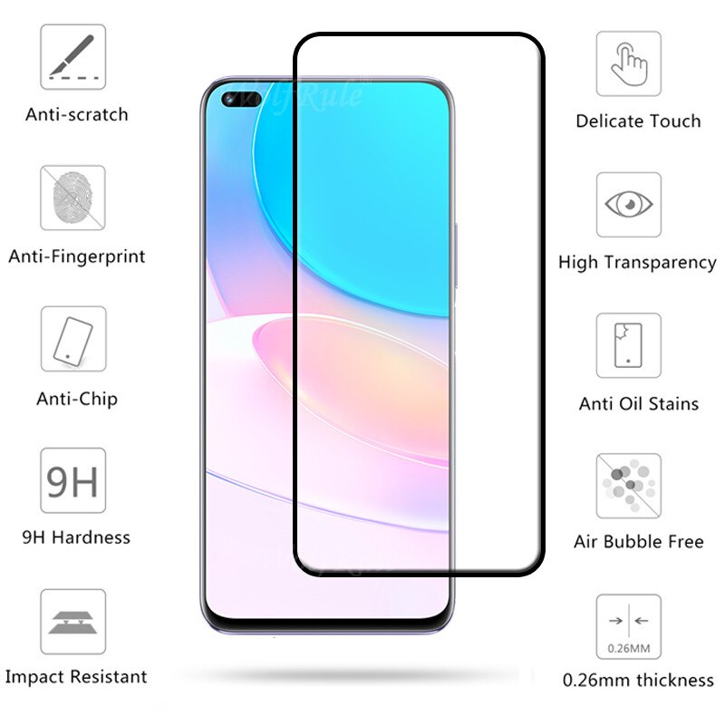 Full Cover Glass For Huawei Nova 8i Glass For Huawei Nova 8i Tempered Glass Film Screen Protector For Huawei Nova 8i Len Glass