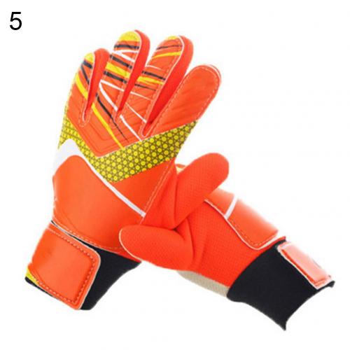 Kids Children Anti-slip Football Soccer Training Goalkeeper Protection Gloves Goalkeeper Protection Gloves: Orange 5