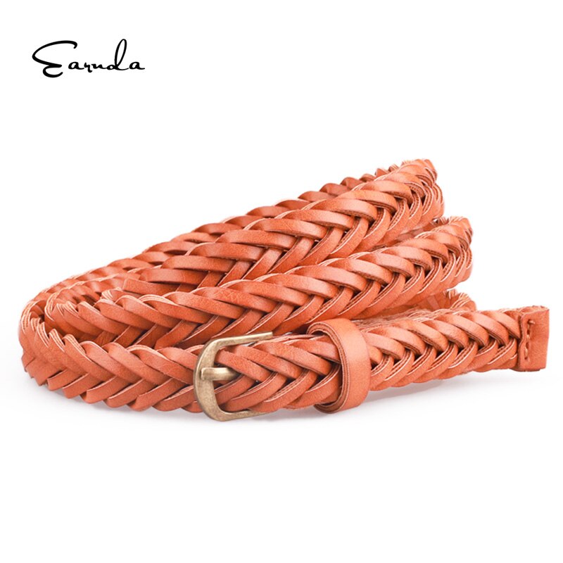 ¡Producto en oferta! cinturón de mujer Earnda estilo Casual cuerda trenzada de cuero cinturón cintura mujer Correa tejida para vestido falda de