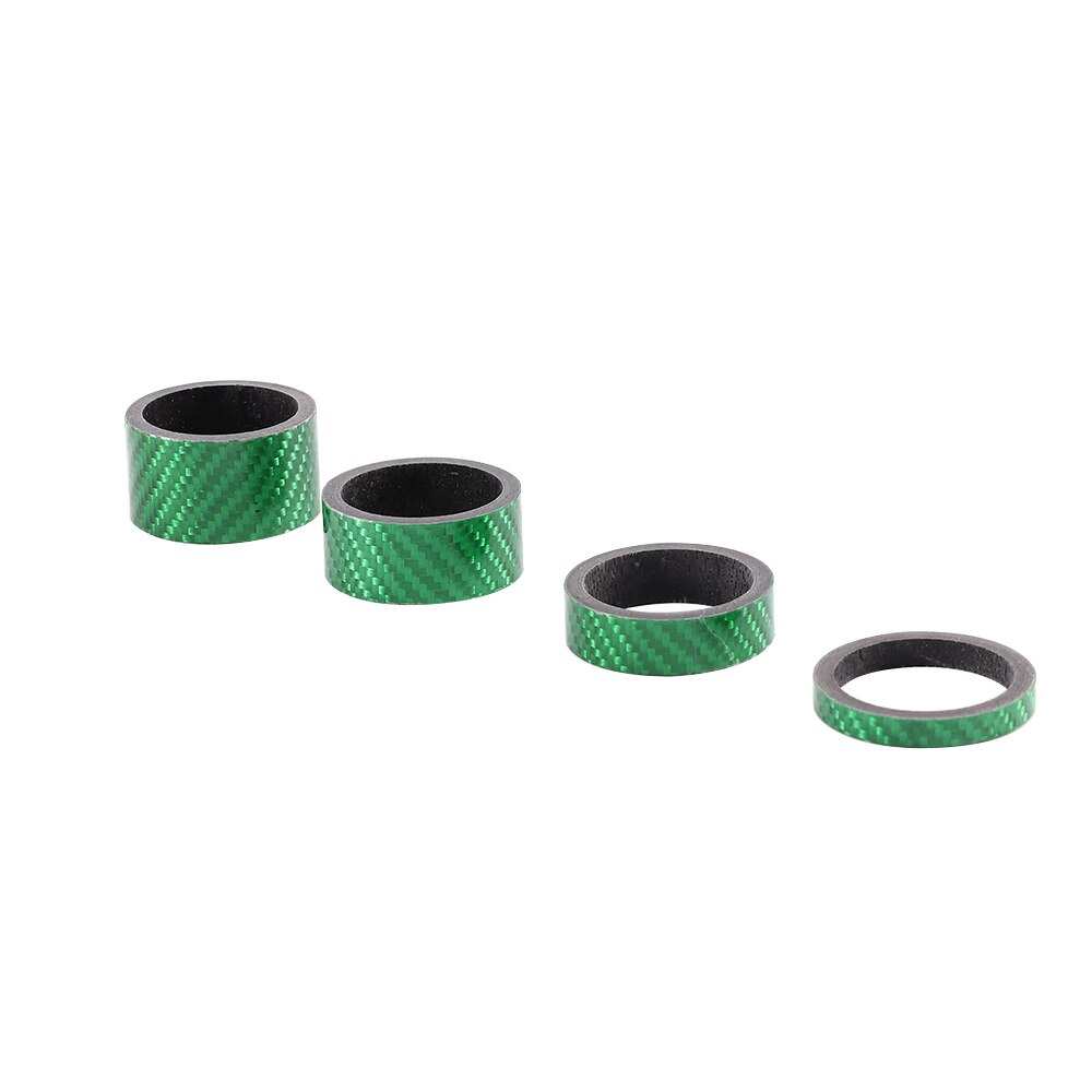 4 stuks mountainbike voorvork fiber fietsonderdelen 5/10/15/20 mm afstandsringen fiets headset ring fiets headset afstandhouder: Groente