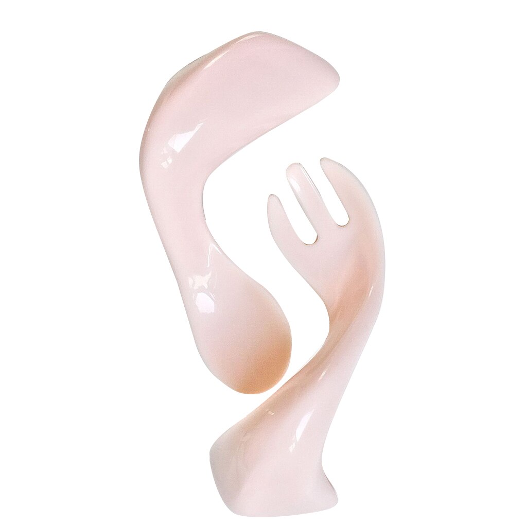 Formación de los niños ayudante de plástico curva juego de tenedor cuchara chico vajilla cubiertos Kit de Casa suministros: NO1
