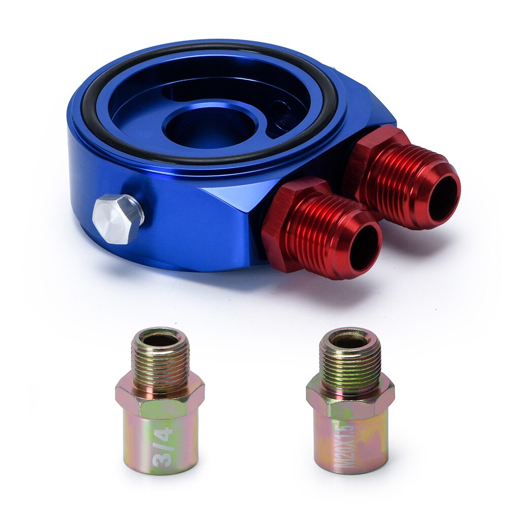 - Universal oil filter sandwich adapter Aluminum Sandwich Oil Adapter Filter Cooler Plate Kit AN10 JR6721: Bluered