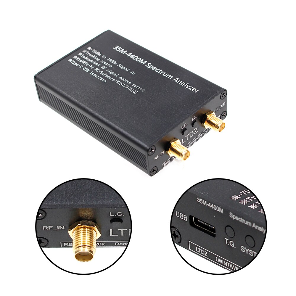 Spectrum Analyzer USB LTDZ 35-4400Mhz with Signal Tracking Source Module RF Frequency Domain Analysis Tool for NWT4.11.09 PC