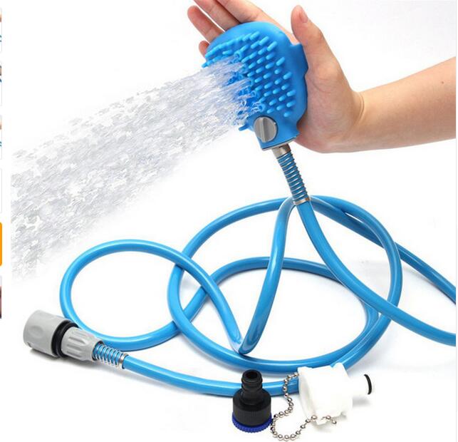 Dispositivo de banho multifuncional para animais, equipamento para limpeza de animais de estimação, gato ou cachorro: Azul