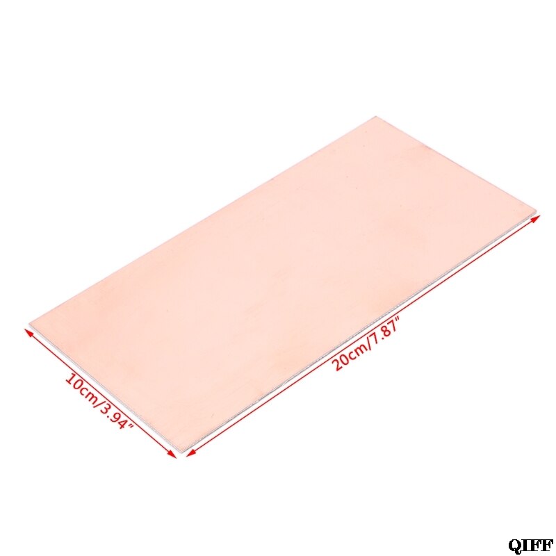 Placa revestida de cobre de doble cara, placa de circuito PCB laminado FR4 APR29, 100x200x1,5mm,