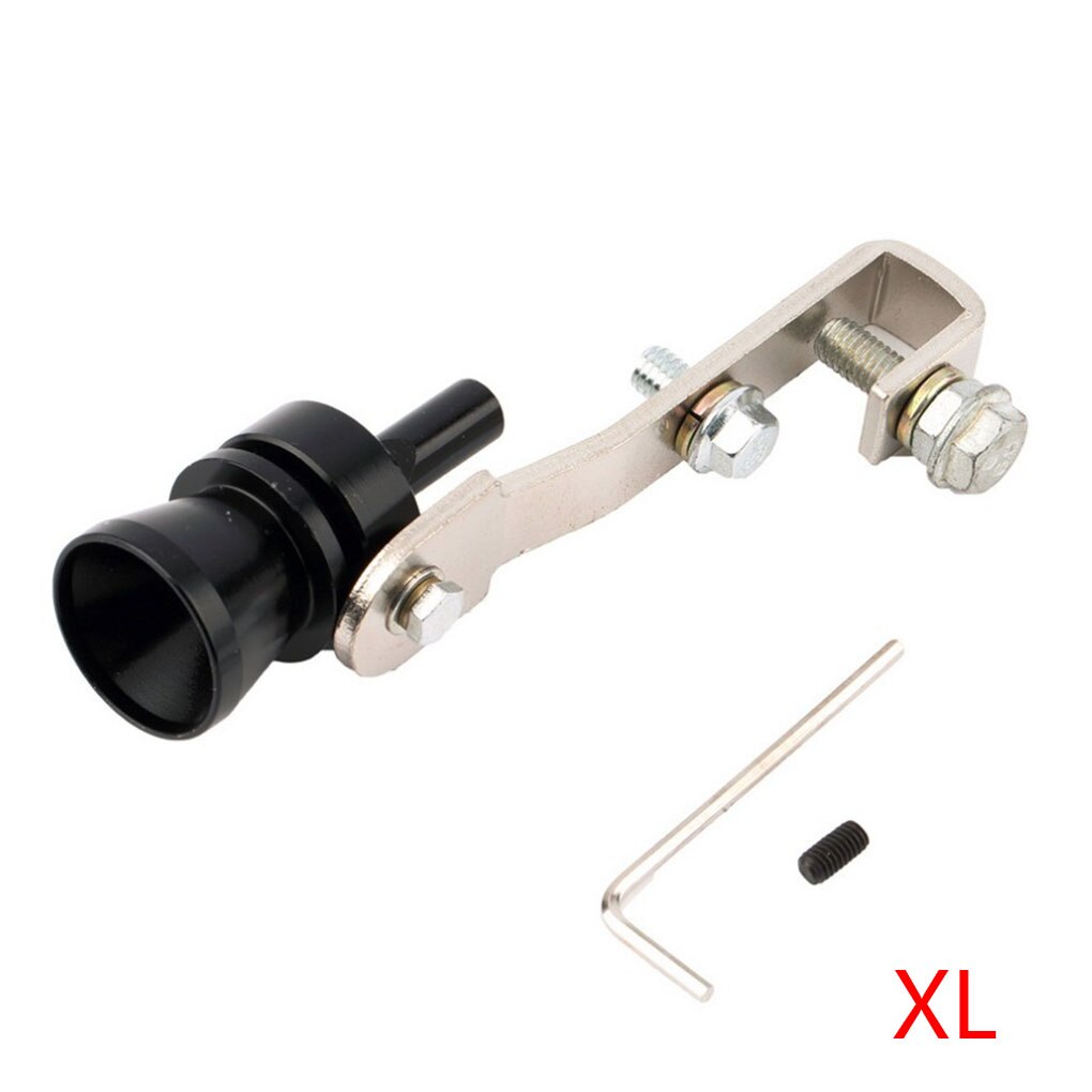 Simulador de sonido Universal para coche, Turbo S silbato de sonido/M/L/XL, dispositivo de sintonización de vehículo, tubo de escape, silbato de sonido Turbo para coche: Black XL