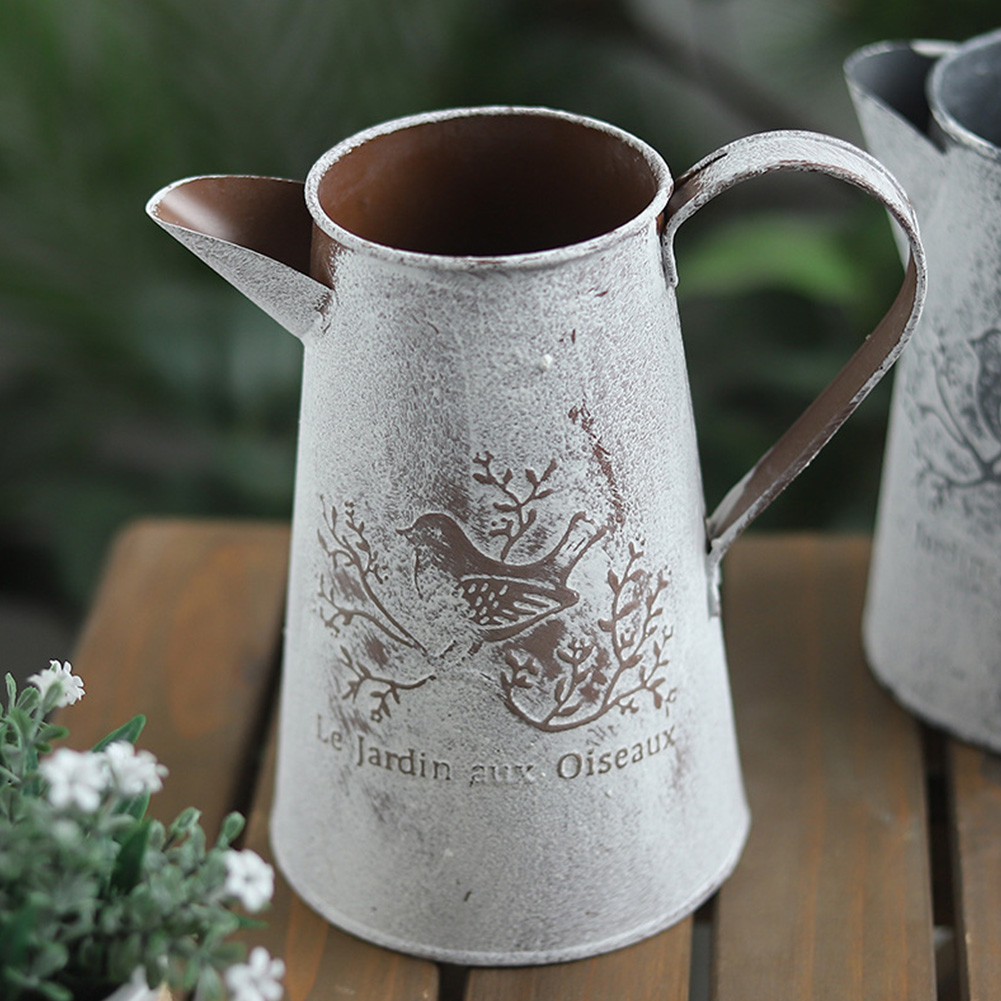 Bloem Emmer Winkel Ornamenten Home Tuin Accessoires Pastorale Stijl Decoratie Vazen Ijzeren Plaat Gieter Barrel Holder Craft