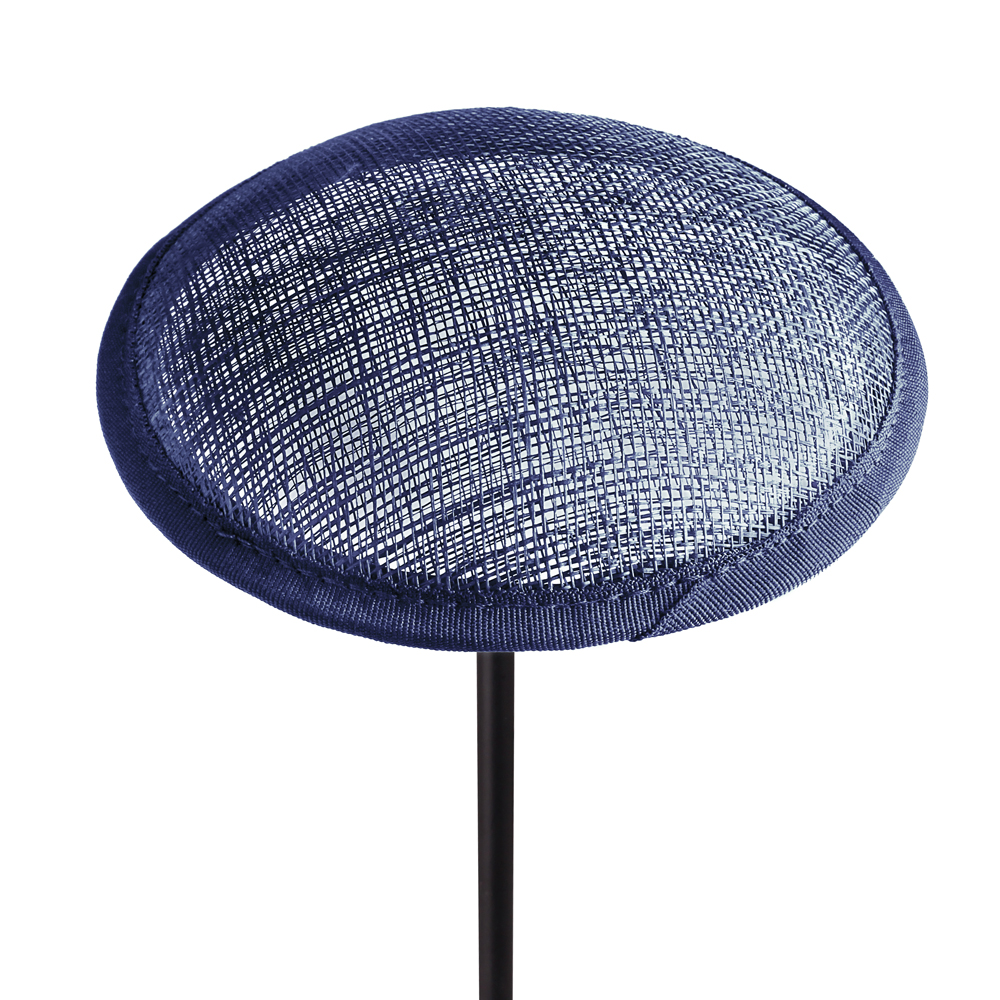 13CM Round Linen Hat DIY Millinery Fascinator Base For Netting Hair Top Hat Women Party Accessory Cap Holder 6PCS/LOT: XXS / DEEP BLUE
