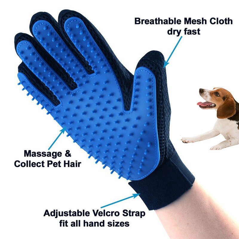 1 Uds guante para el cuidado del gato, guante para el pelo del gato, guantes para Cepillar el pelo del perro, peine para el baño de gatos, cepillo limpiador para el pelo del masaje
