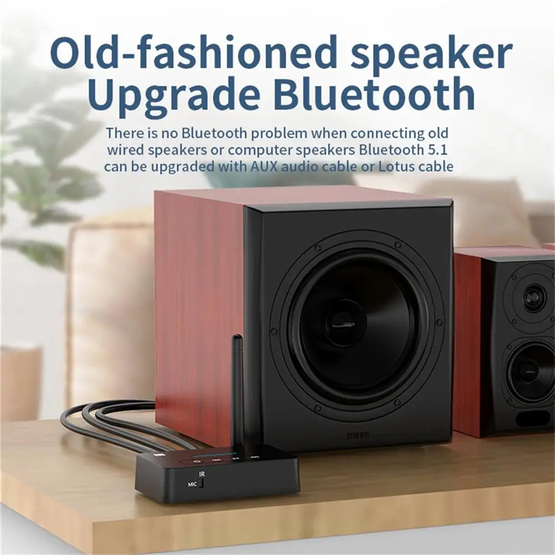 CABE-Audio Receiver Transmitter NFC Bluetooth USB TF Card Music Playback AUX Adapter Audio Amplifier Wireless Stereo