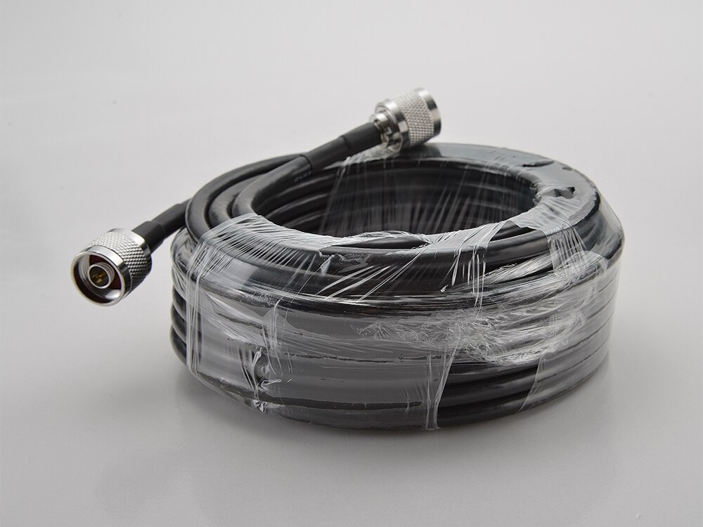 15 meter Zwart RG6 Coaxiale Kabel N Male naar N Male Connector Laag Verlies Coaxiale Kabel voor Antenne en Mobiele telefoon Signaal Repeater