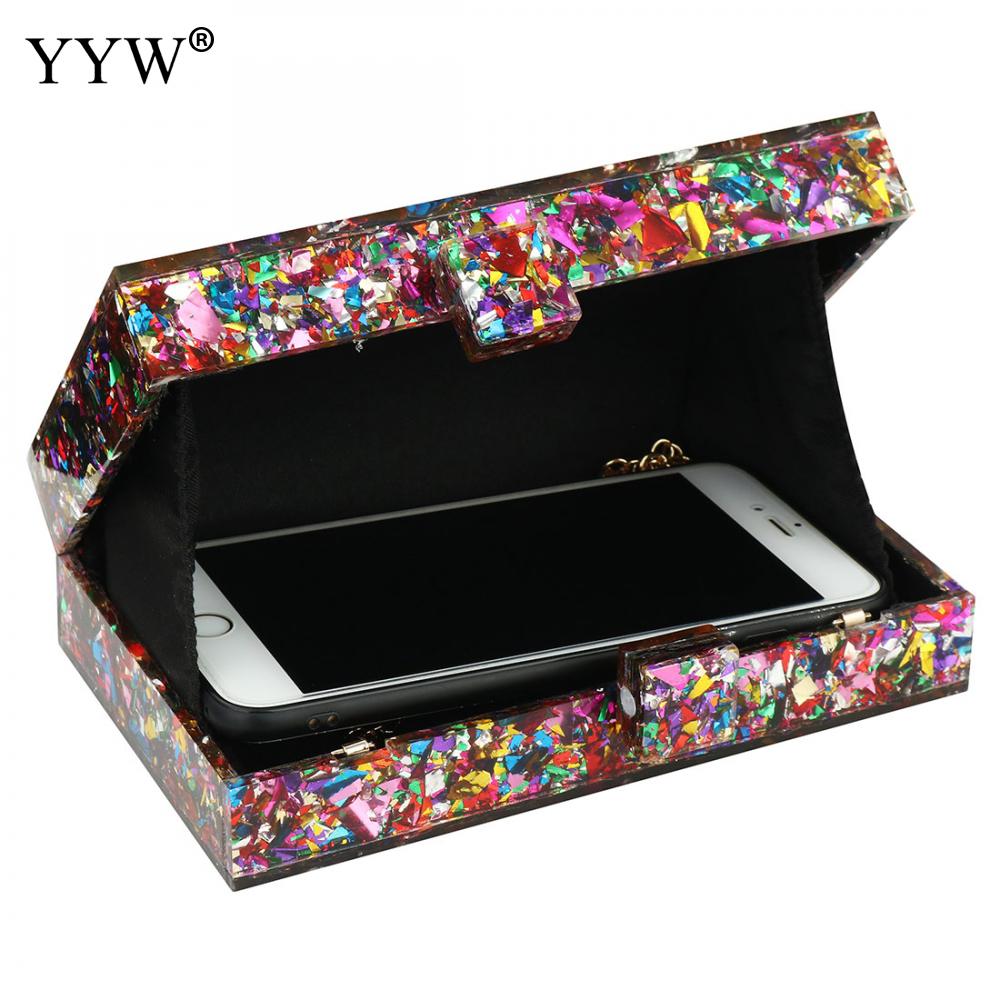 Nova carteira elegante multi-color sequin noite saco de luxo feminino festa de núpcias baile de formatura blingbling bolsa de embreagem de casamento acrílico