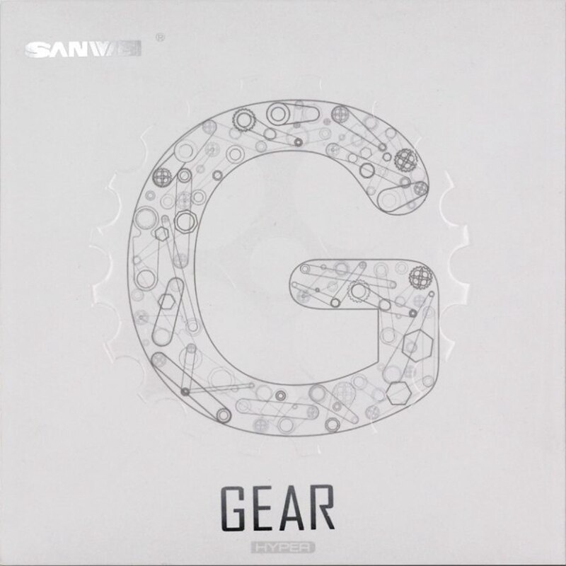 SANWEI GEAR – caoutchouc de tennis de table, approuvé HYPER ITTF, avec éponge à gâteau à mi-trou, surface puissante demi-collante, ping-pong