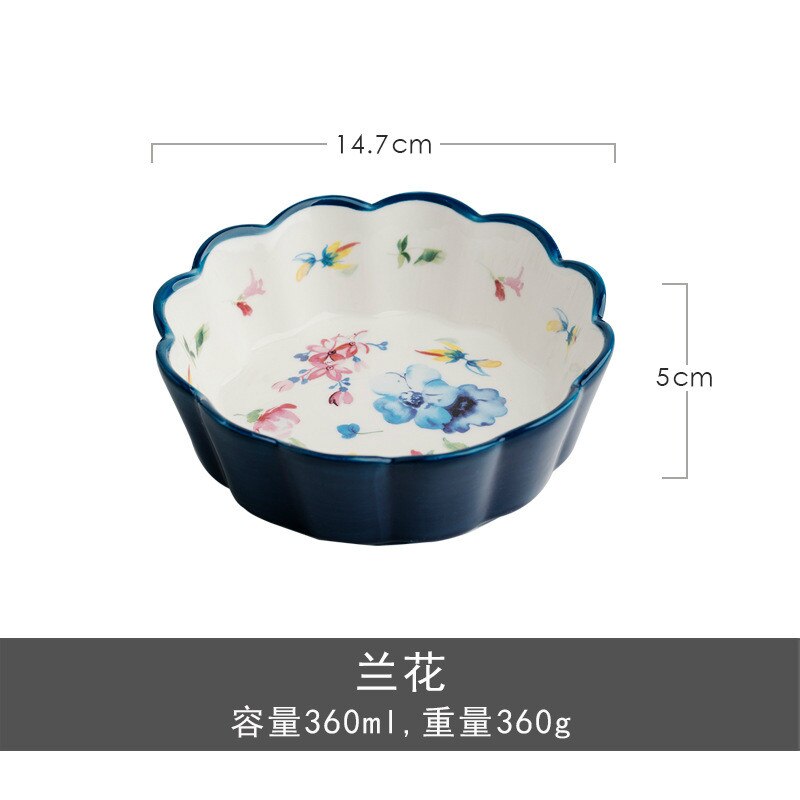Japońska zastawa stołowa ceramiczna sałatka owocowa miska śliczna ins miska kreatywna sieć hong blady truskawka osobowość praca dom: orchidea