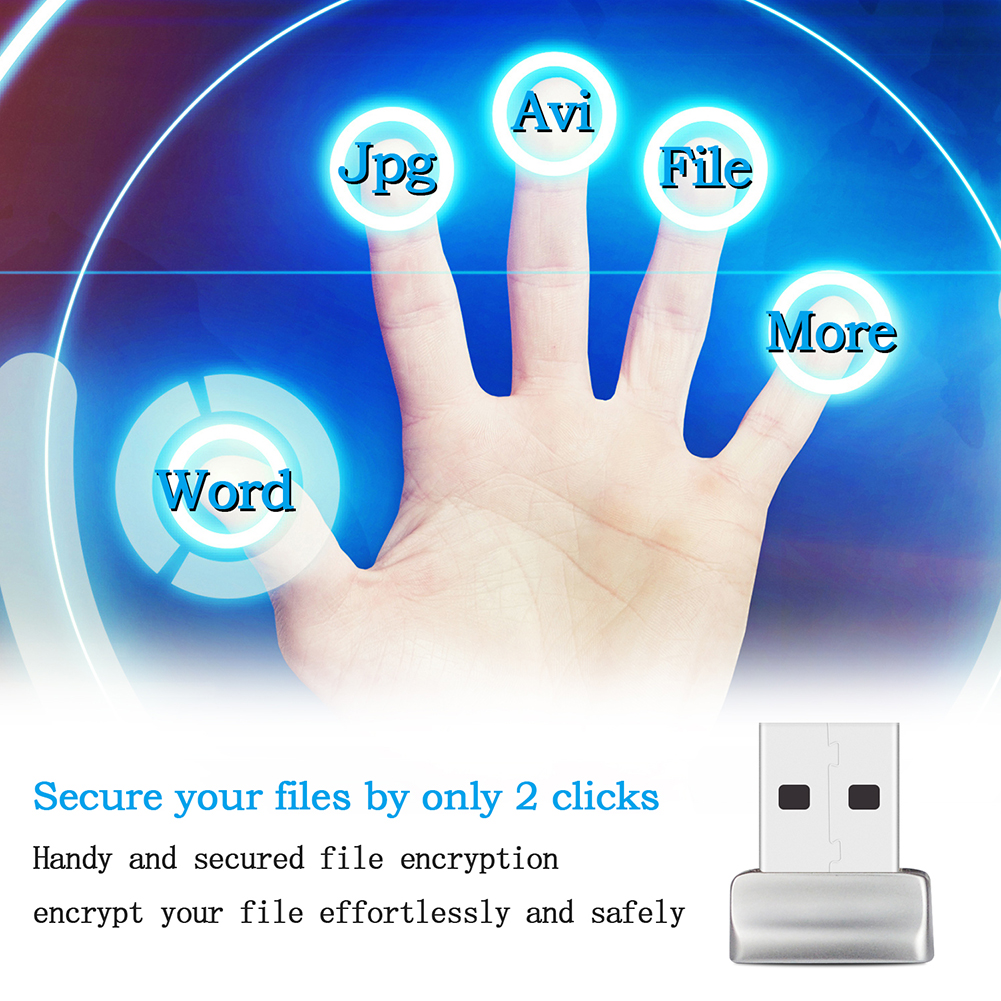 USB Fingerprint Reader Module for Windows 7、8、10 、11 Hello, Biometric Scanner padlock for Laptops &amp; PC