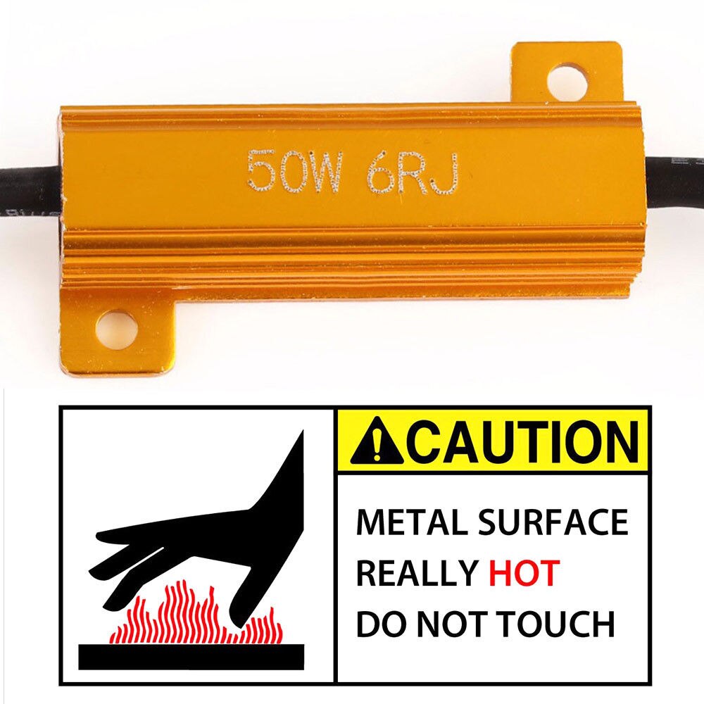 2Pcs/set H7 50W LED Canbus Load Resistor Warning Canceler Decoder Light Error Free