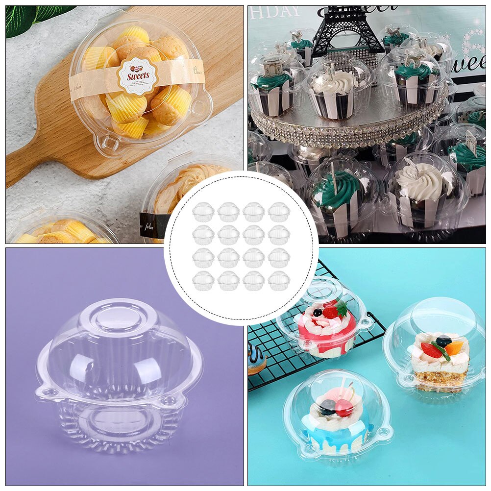 50Pcs Praktische Cake Storage Case Draagbare Cake Carrier Container Taart Verpakking