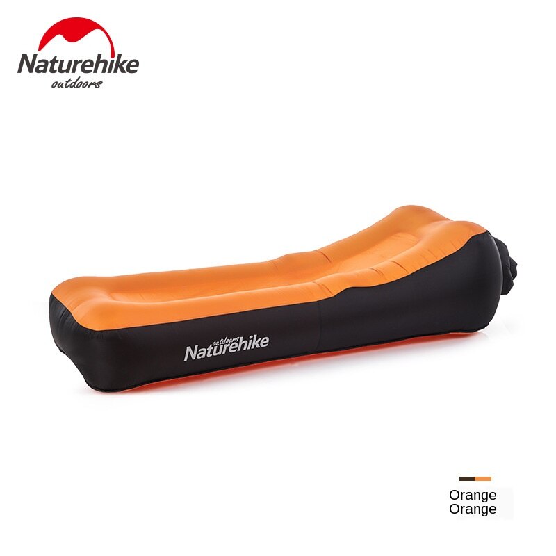 Naturehike Inflatable Beach Sofa Double-Layer Inflatable Bed Lunch Break Lazy Air Cushion Chair For Outdoor Camping Travel: Orange