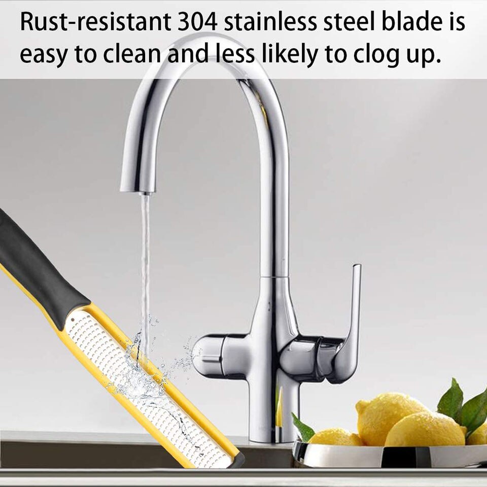 Rustfrit stål citron zester rivejern køkkenredskab til citrus ingefær muskatnød hvidløg chokolade frugter