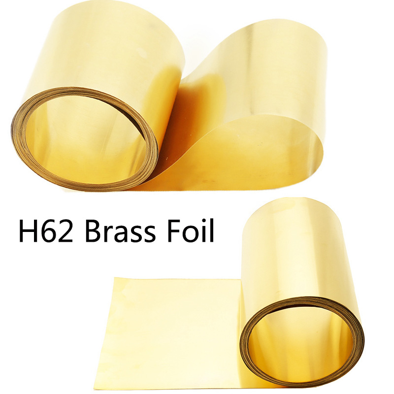 1 Meter/Roll Dunne Brass Sheet Strip Gouden Film Hoge Zuiverheid Messing Folie Plaat H62 Dikke 0.1/0.2 /0.3/0.5MM * Breedte 20/30/50MM
