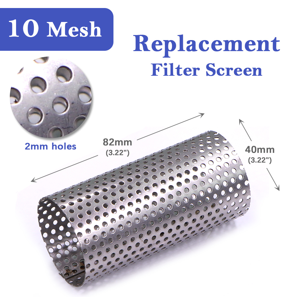 304 Stainless Steel 10-200 Mesh Filter Screen Strainer Fittings Garden Irrigation Aquarium Fish Tank Purification Impurities Net: Blue / 1/2''