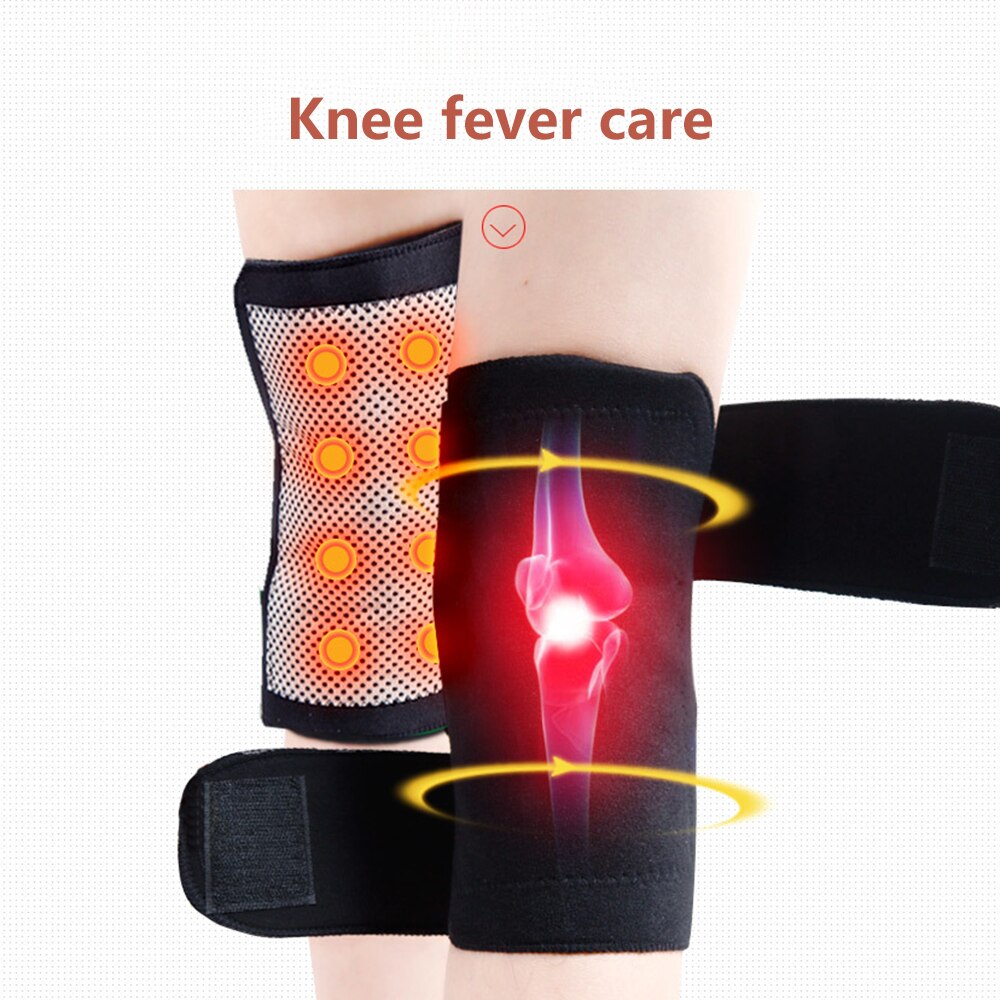 1 Paar Toermalijn Zelf Verwarming Knie Pads Magnetische Therapie Knie Ondersteuning Belt Knie Massager