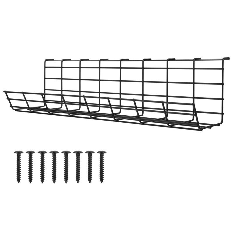 Wire Office Supplies Shelf Under Table Storage Rack Wire Desk Cable Under Management Tray Cord Organizer Rack Wire Cable Shelf