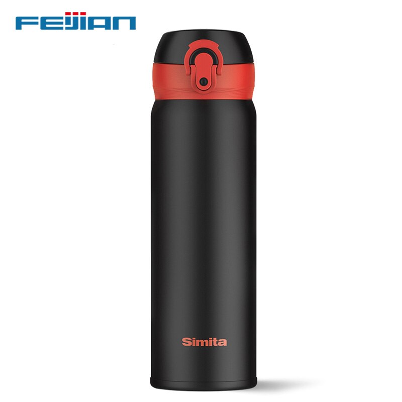 Simita Thermos Shaker Flasche Tragbare Sport Wasser Flasche 500ML Gerade Tasse Isoliert Vakuum Glaskolben Bunte Reise Becher