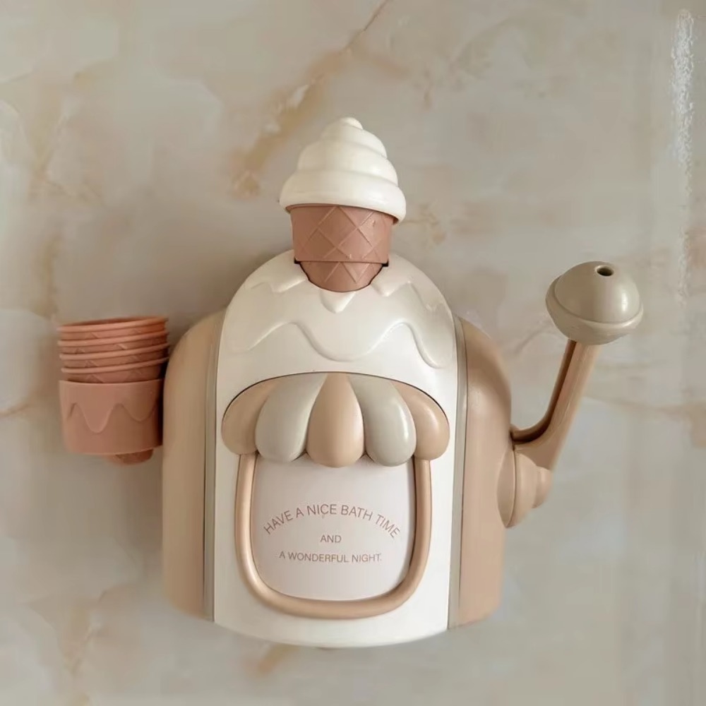 Child Bathroom Shower Bubble Machine Bath Cartoon Ice Cream Machine Manual Bubbles Manufacturing Machine