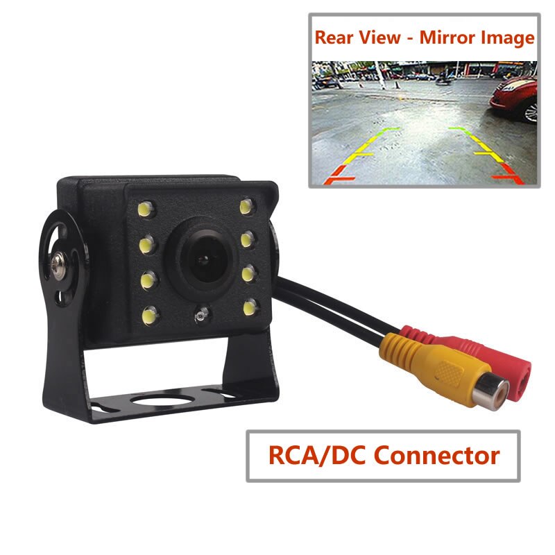 Car Truck DC 12V 24V Heavy Duty Rear View Backup Reverse Parking Camera Kit 4 PIN/RCA Plug for Lorry Pickup Bus Vehicle Caravans: Small Rear View RCA / Without Video Cable