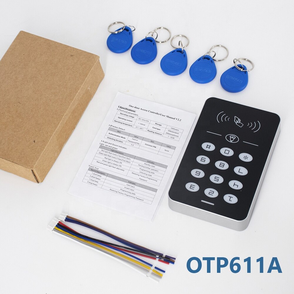 OTPS smart intelligent card door lock access control and waterproof rfid card reader code access control