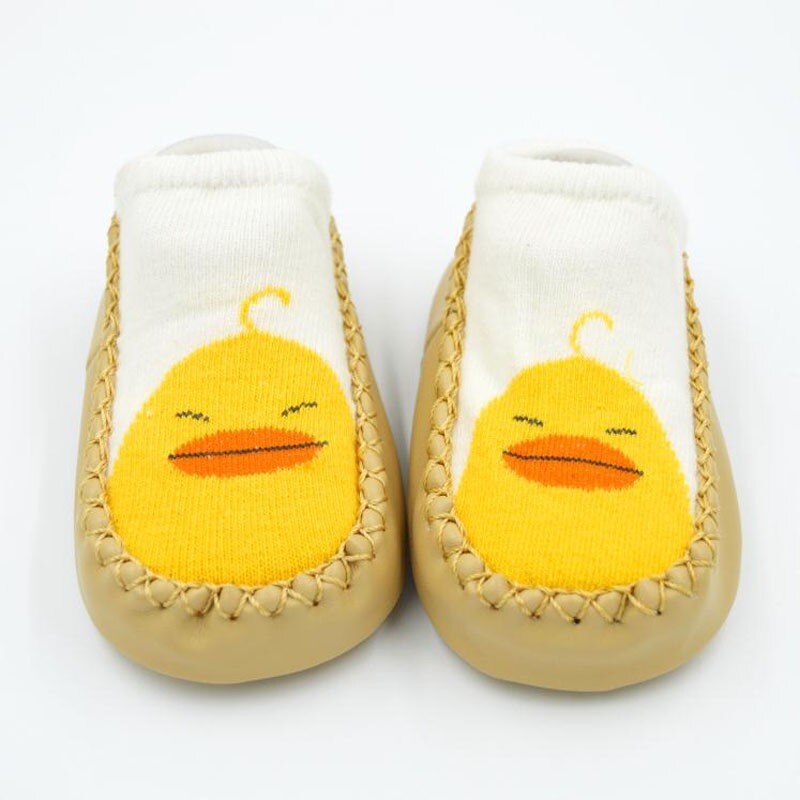 Cartoon Lion Duck Baby Socks With Rubber kids Socks Cartoon Sock Infant Baby Anti-slip Floor Socks Leather Sole: C / 6-12M