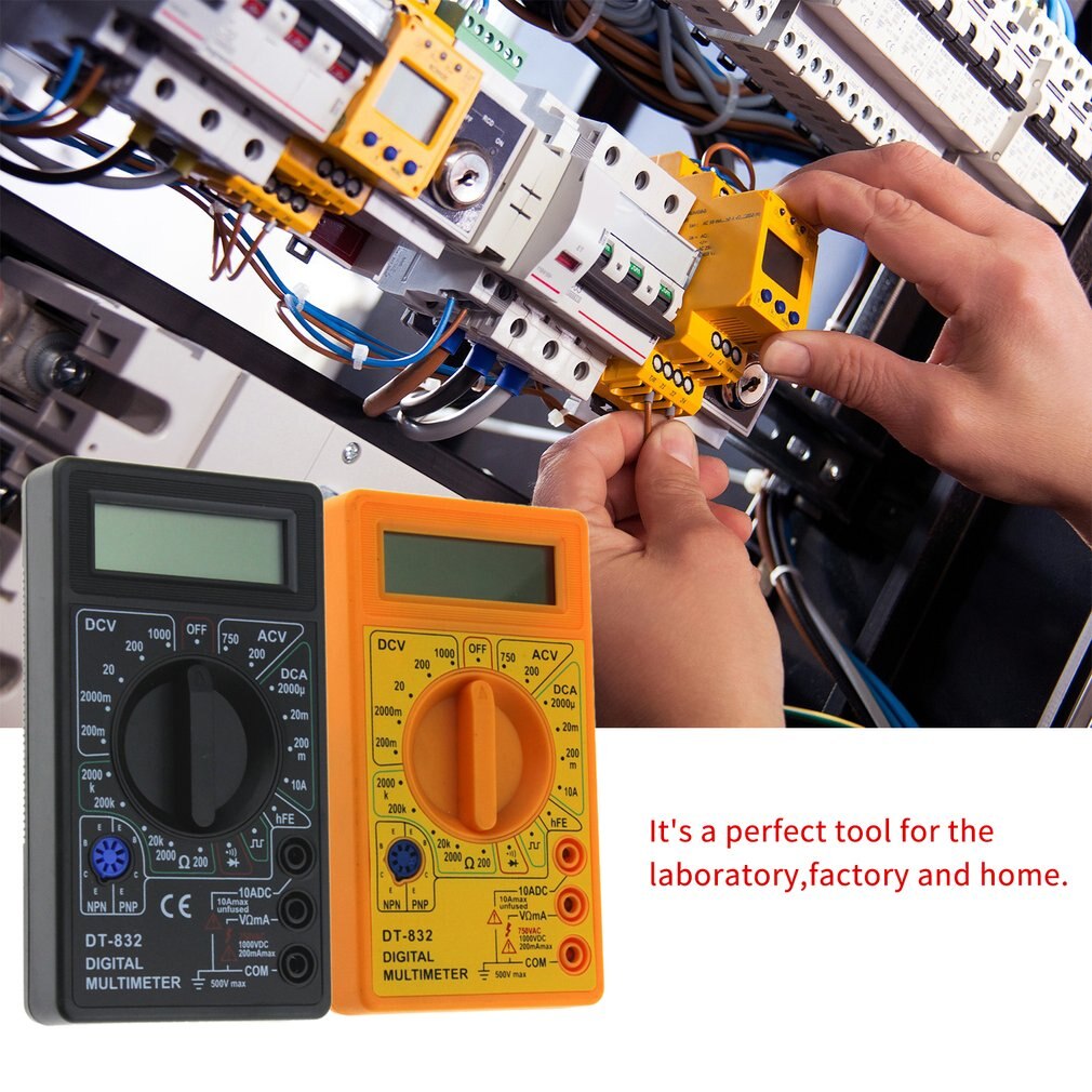 DT-832 Mini Pocket Digitale Multimeter 1999 Telt Volt Amp Ohm Diode Hfe Continuïteit Tester Amperemeter Voltmeter Ohmmeter