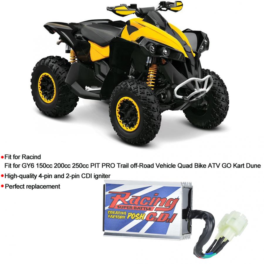 4 Pin + 2 Pin Prestaties Ontsteking Cdi Unit GY6 Interface Fit Voor GY6 150cc 200cc 250cc Pit Pro Trail ontsteking Unit