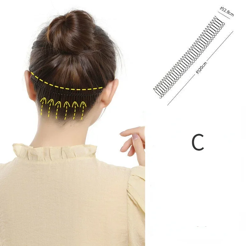 Épingle à cheveux Invisible cassée pour femmes, outils de Style diadème, rouleau courbe, aiguille, frange, peigne à insertion fixe, accessoires de coiffure professionnels: Argent