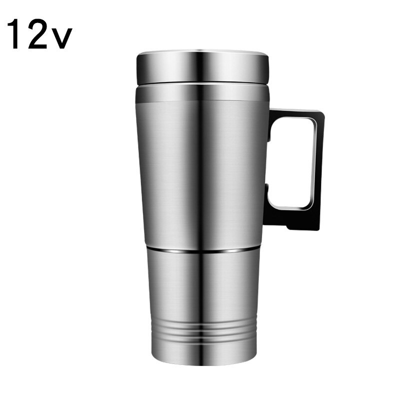 Taza térmica de 12/24V de acero inoxidable para calentar coches, leche, agua , café, té, taza térmica para viajar, Camping, vehículo, taza térmica: 12V