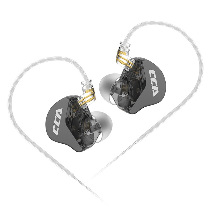 CCA CRA Hanging In Ear Wired HiFi Headset Monitor Headphones Noice Cancelling Sport Gamer Earbuds Earphones KZ ZEX Pro NRA CA4: Red