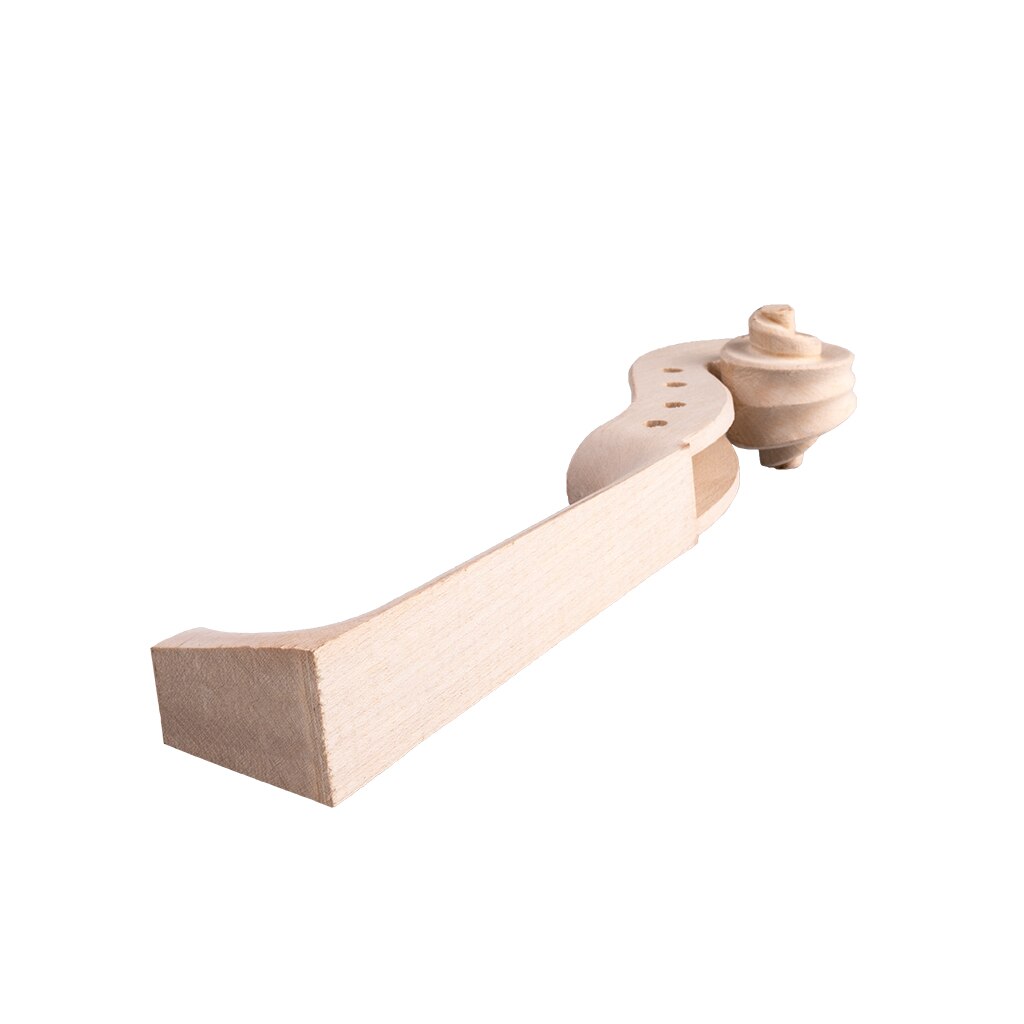 NAOMI Maple Wood Violin Fiddle Neck Unfinished Violin Pasts Drilled Holes Nice Carved Fit For 1/8 Violin