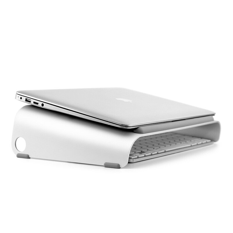 15,6 Zoll Aluminium Laptop Stand Schreibtisch Halfter Halterung Kühlung Pad für MacBook Profi mit Lagerung Kasten für 87 Schlüssel Mechanische tastatur