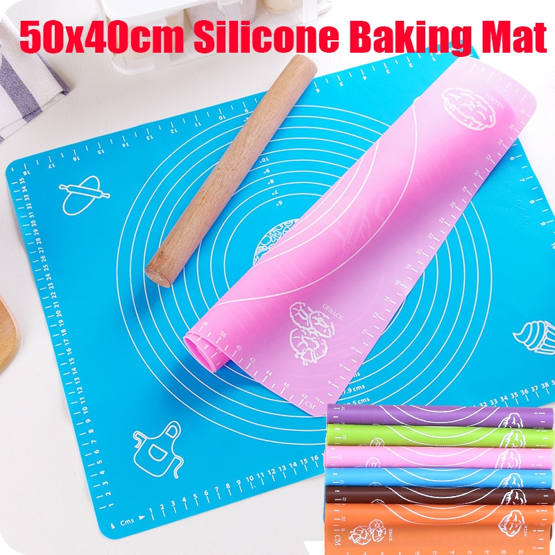 50x40cm non-stick Siliconen Bakken Mat Deeg Mat Siliconen Mat voor Oven voor Cookies Fondant Gebak keuken Bakvormen Koken Gereedschap