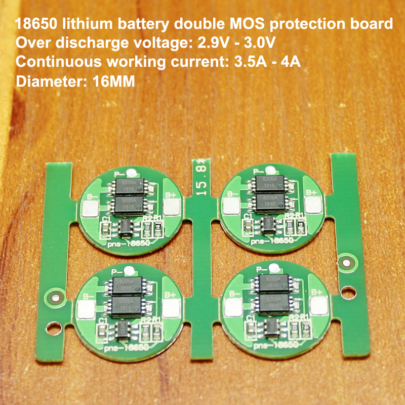 10pcs/lot 18650 lithium battery Seiko IC G3JK double MOS protection board 3.7V anti-overcharge over-discharge protection board