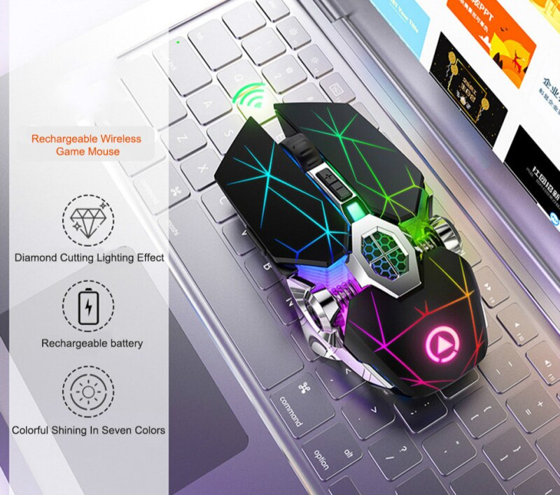 2.4GH Wireless Mouse Gaming Mouse LED Optical USB Computer Mouse Wireless Game Mouse Silent Mouse For PC Laptop ccessories