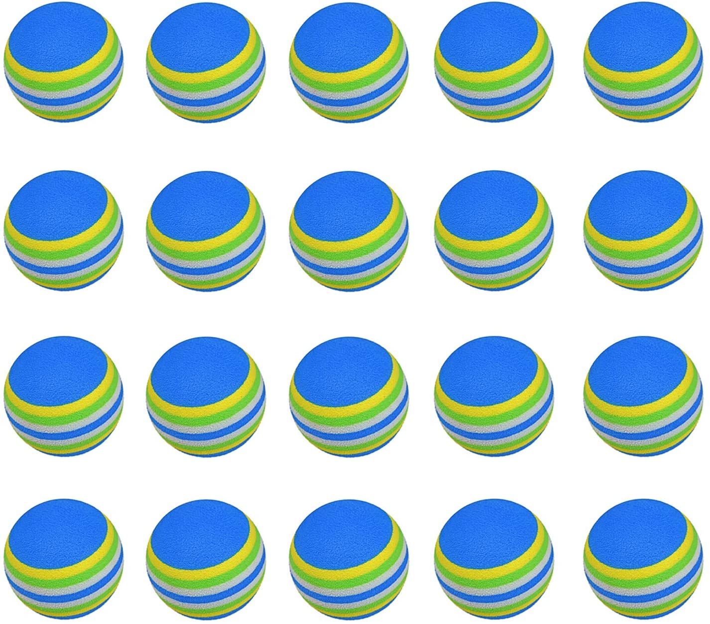 20 st svamp golfboll golf träning mjuka bollar träningsboll: Blå